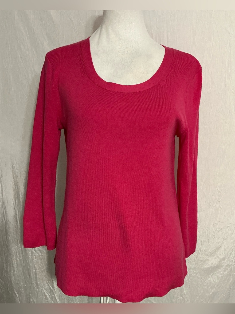 Talbots Scoop Neck Sweater in Vibrant Pink